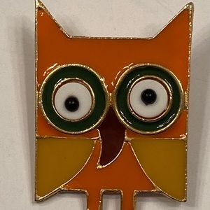 Vtg Owl Brooch